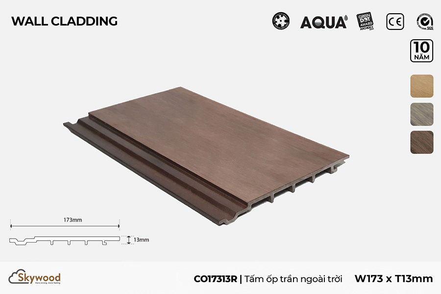 Tấm Ốp tường – Ốp trần CO17313R – Rosewood – 13mm
